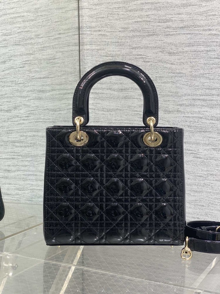 Сумка Lady Dior кожаная 24 см фото 5