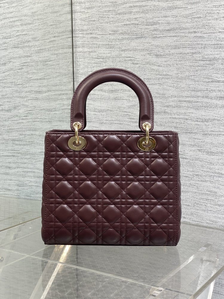 Сумка Lady Dior кожаная 24 см фото 5