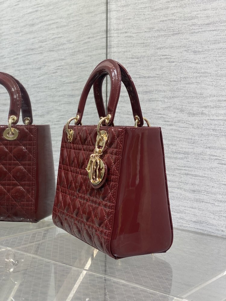 Сумка Lady Dior кожаная 24 см фото 6