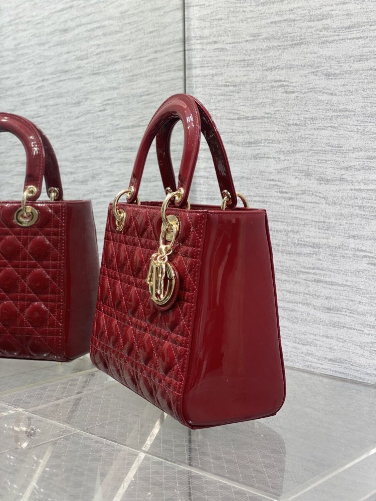 Сумка Lady Dior кожаная 24 см фото 6