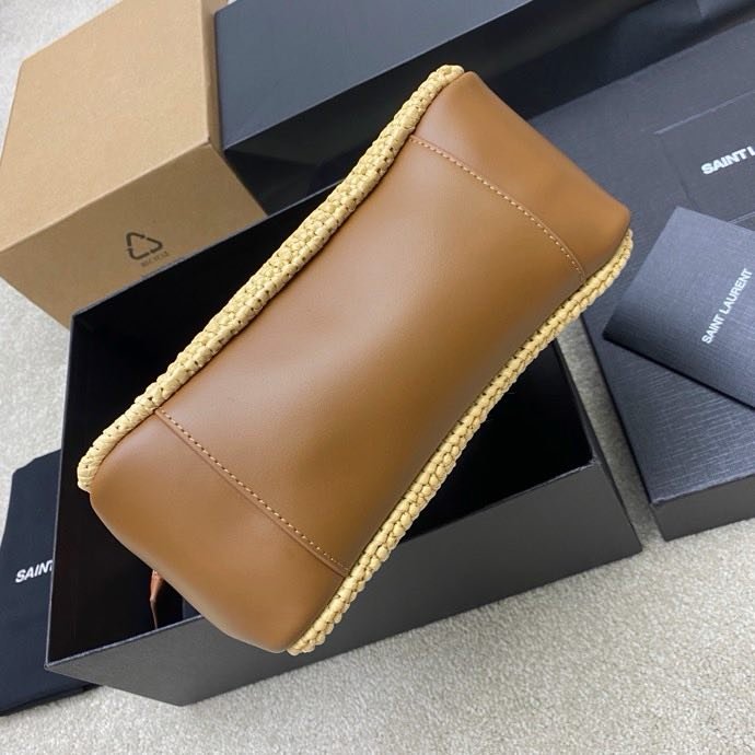 Сумка LE5A7 з рафии 22 см фото 4