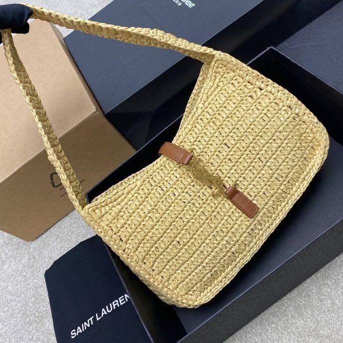 Сумка LE5A7 з рафии 24 см фото 7