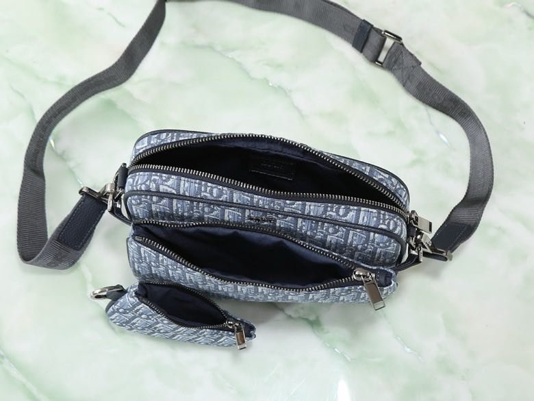 Сумка мессенджер кожаная 23 см (из трех частей) фото 2