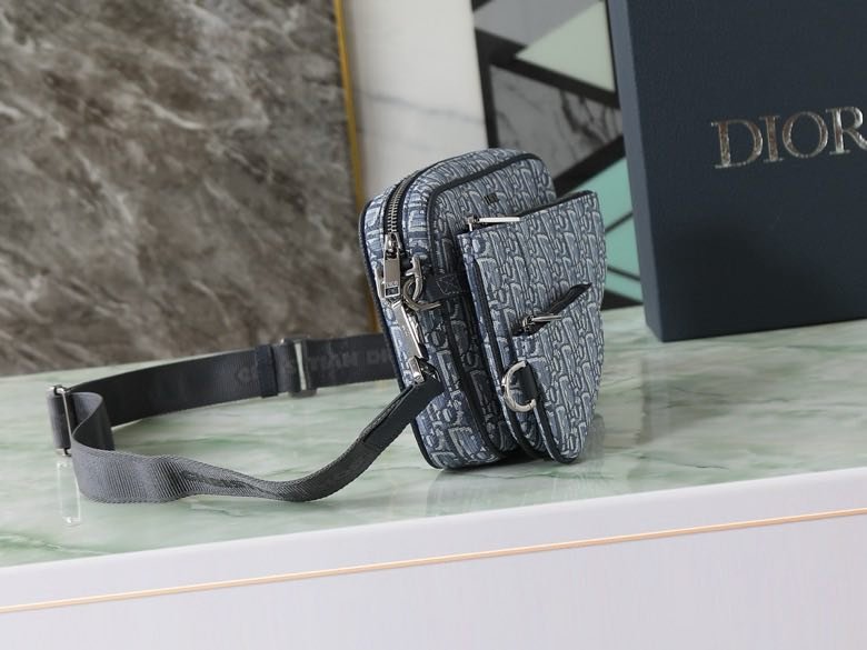 Сумка мессенджер кожаная 23 см (из трех частей) фото 6