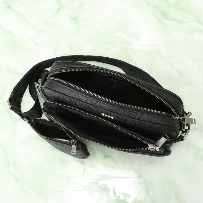 Сумка мессенджер кожаная 23 см (из трех частей) фото 8