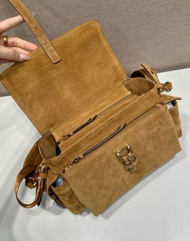 Сумка месенджер замшева 30 см фото 2