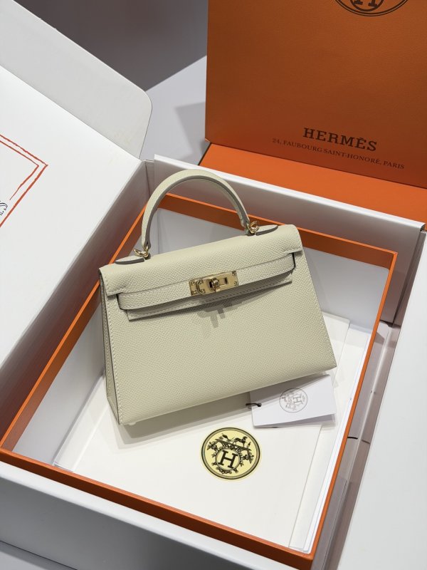 Сумка Mini Kelly 20 см в коже Epsom