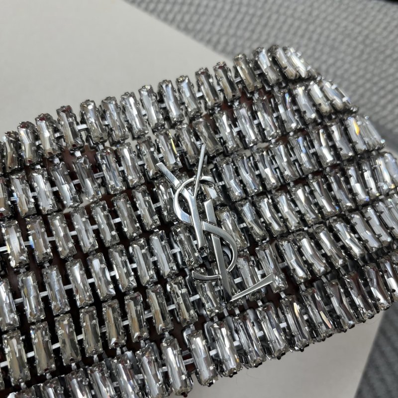 Сумка с кристаллами YSL Crystal Bag 18 см фото 4