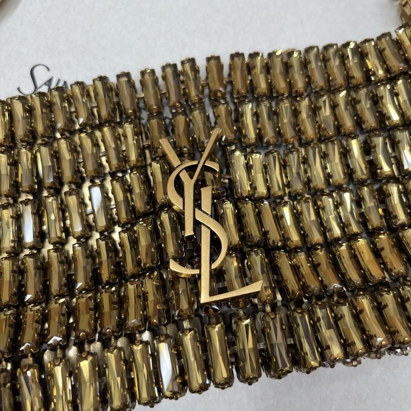 Сумка с кристаллами YSL Crystal Bag 18 см фото 4