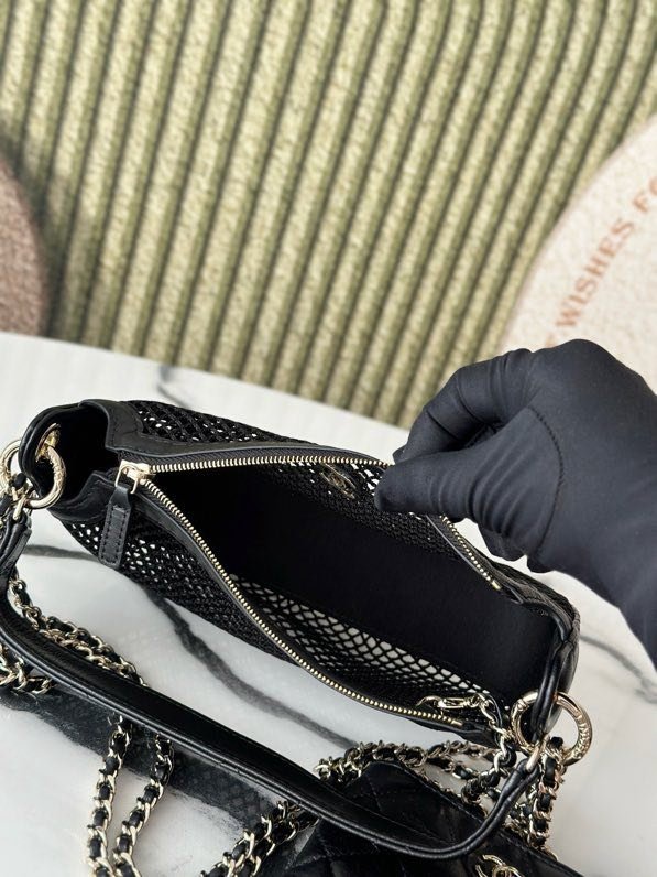 Сумка сетка кожаная 22 см фото 3