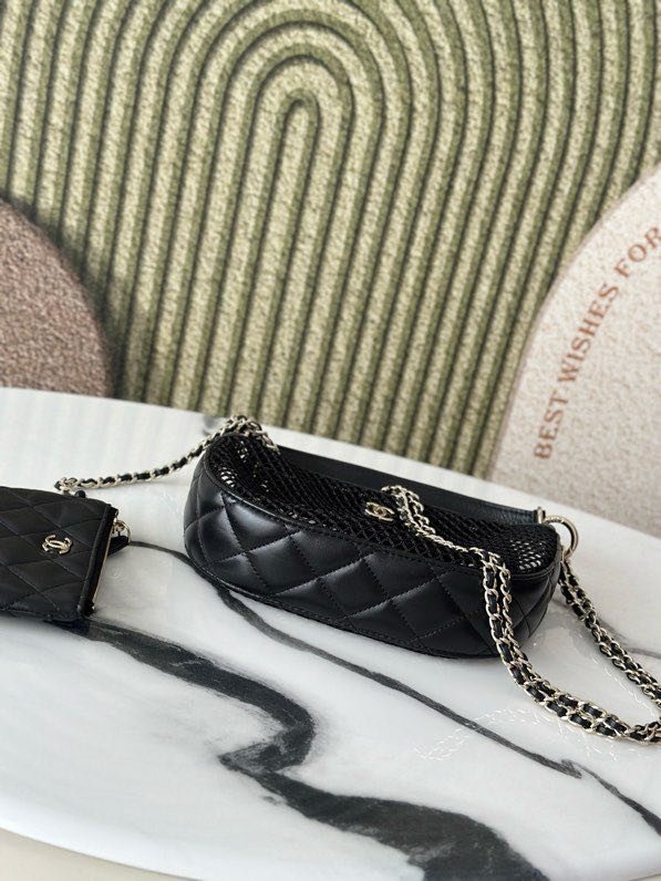 Сумка сетка кожаная 22 см фото 6