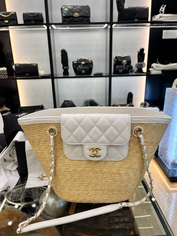 Сумка соломенная Chanel 26C 54 см фото 6