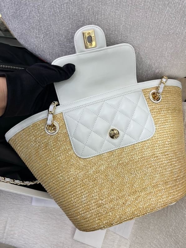 Сумка соломенная Chanel 26C 54 см фото 8