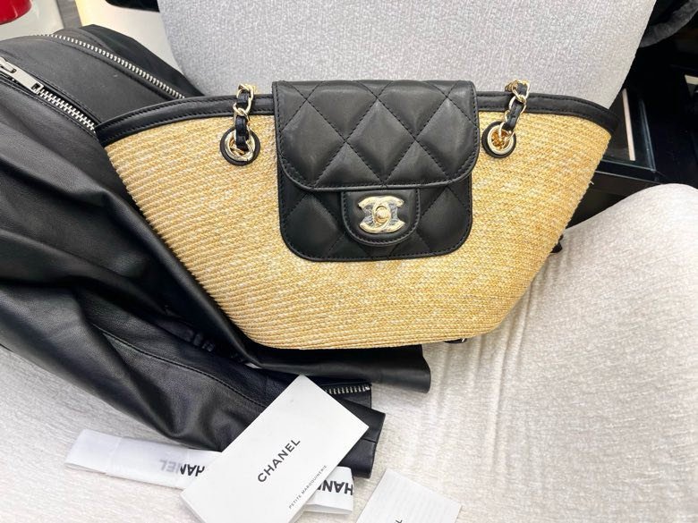 Сумка соломенная Chanel 26C 54 см фото 9