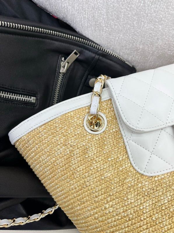 Сумка соломенная Chanel 26C 54 см фото 9