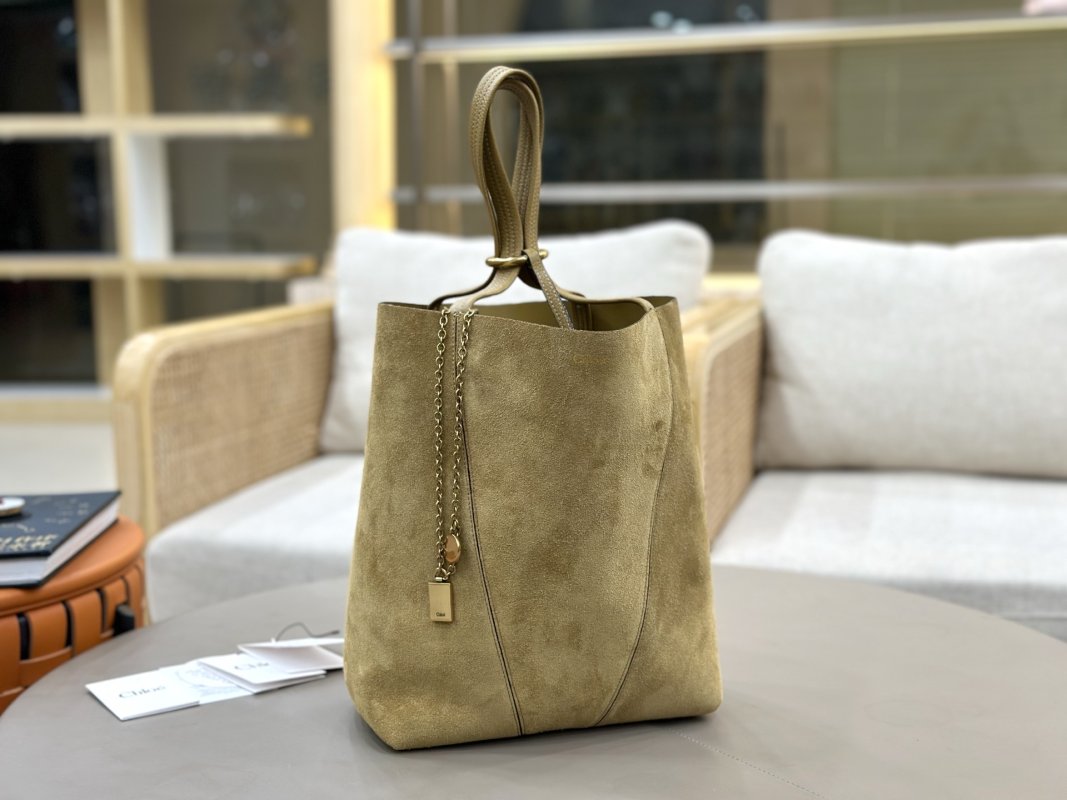 Сумка тоут Chloe Spin замшевая 27 см