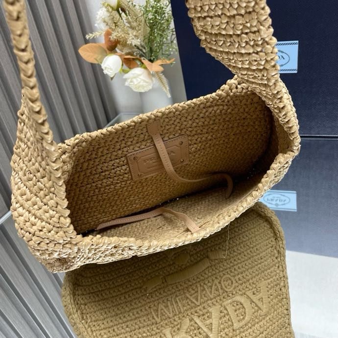 Сумка тоут из рафии 33 см фото 4