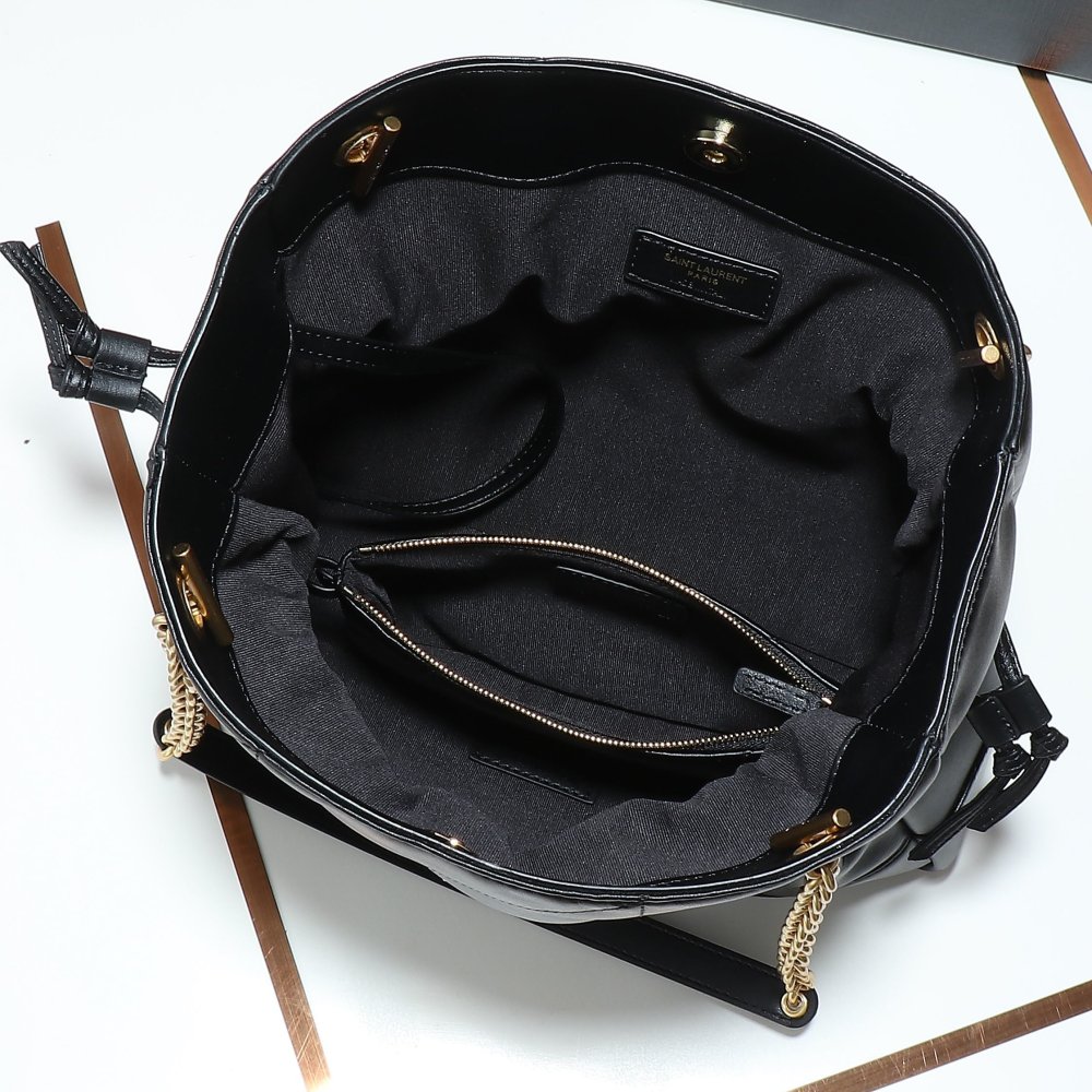 Сумка ведро Jamie Large кожаная 25 см фото 4