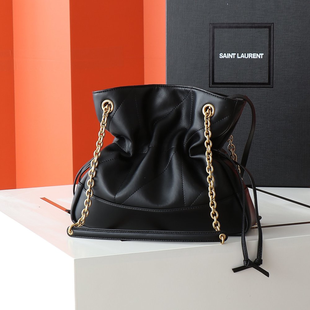 Сумка ведро Jamie Large кожаная 25 см фото 7