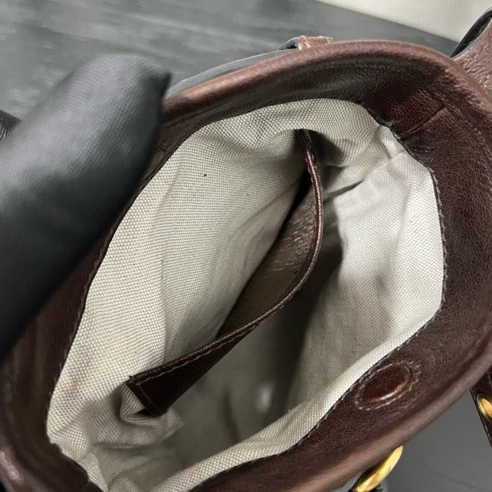 A bag bucket leather 18 cm фото 3