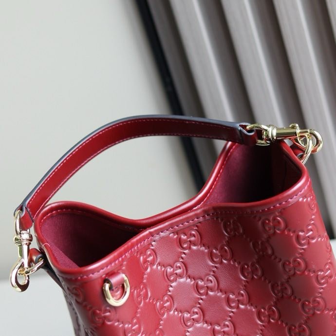 A bag bucket leather 18 cm фото 3