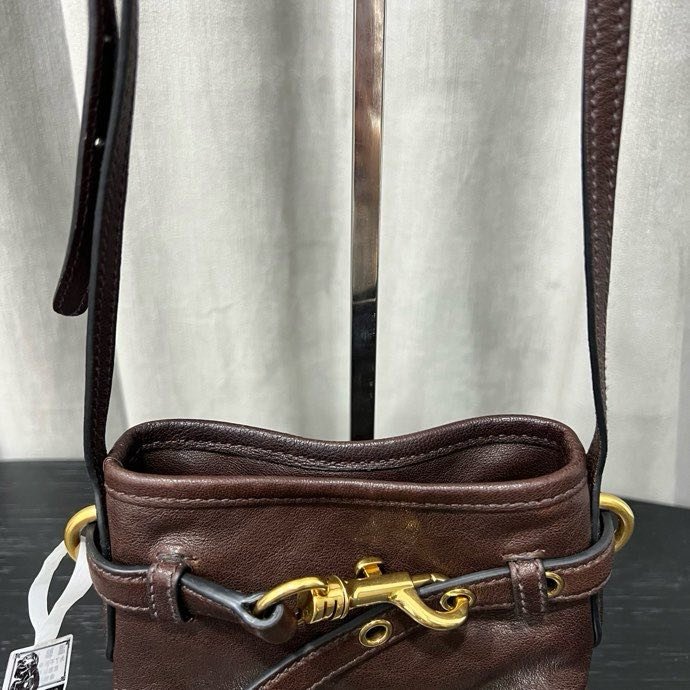 A bag bucket leather 18 cm фото 4