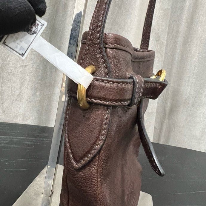 A bag bucket leather 18 cm фото 5