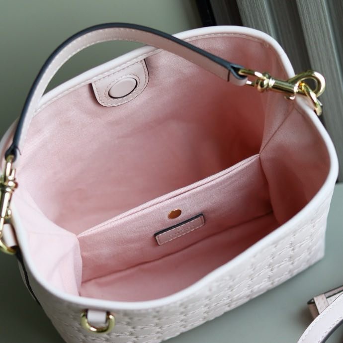 Сумка ведро кожаная 18 см фото 5