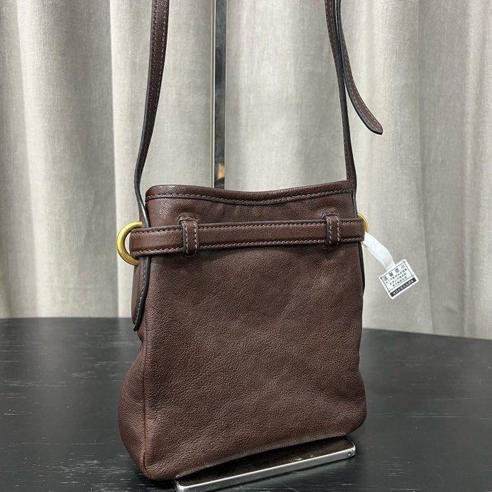 A bag bucket leather 18 cm фото 6