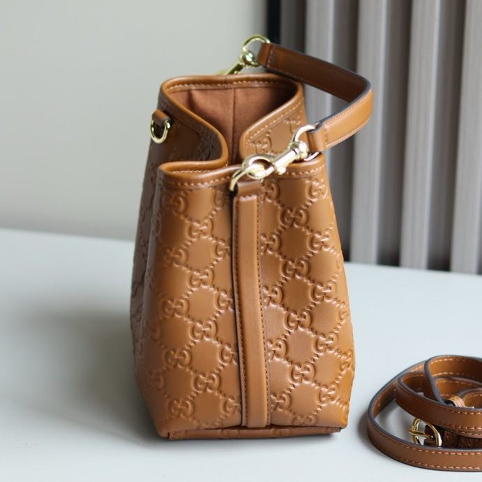 Сумка ведро кожаная 18 см фото 7