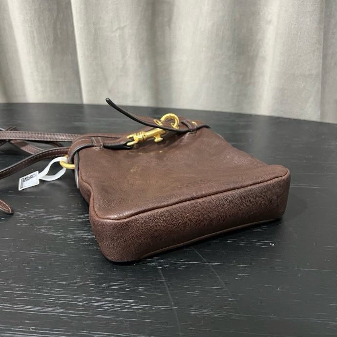 A bag bucket leather 18 cm фото 8