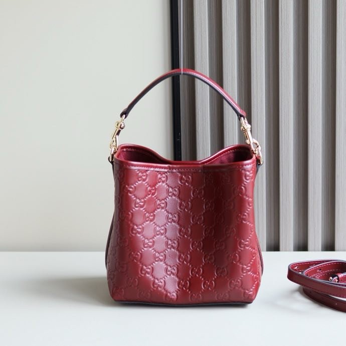 A bag bucket leather 18 cm фото 9