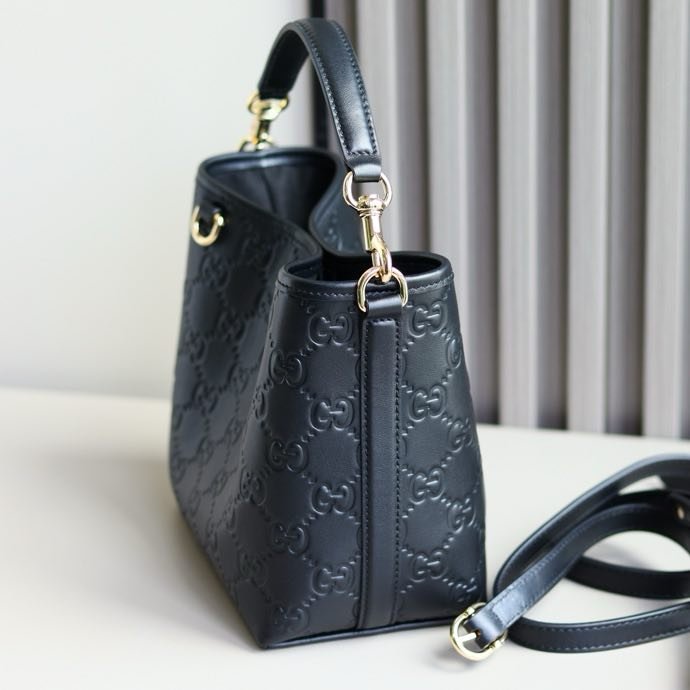 Сумка ведро кожаная 18 см фото 9