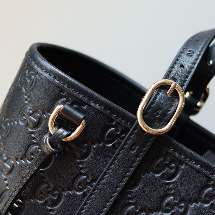 Сумка ведро кожаная 25 см фото 4