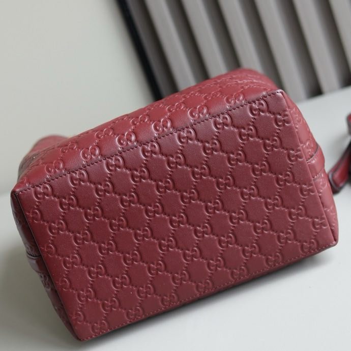 Сумка ведро кожаная 25 см фото 5