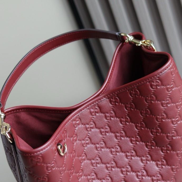 Сумка ведро кожаная 25 см фото 8