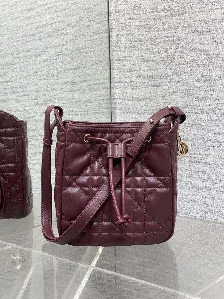 Сумка відро шкіряна Dior Caro 17 см