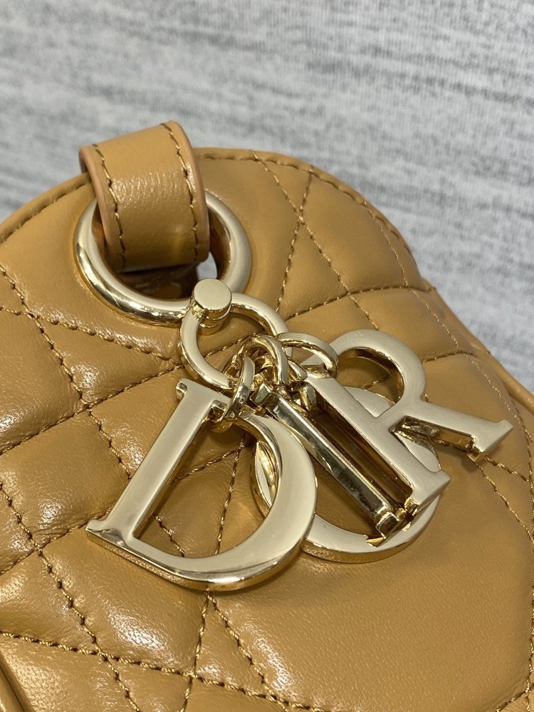 Сумка ведро кожаная Dior Caro 17 см фото 4