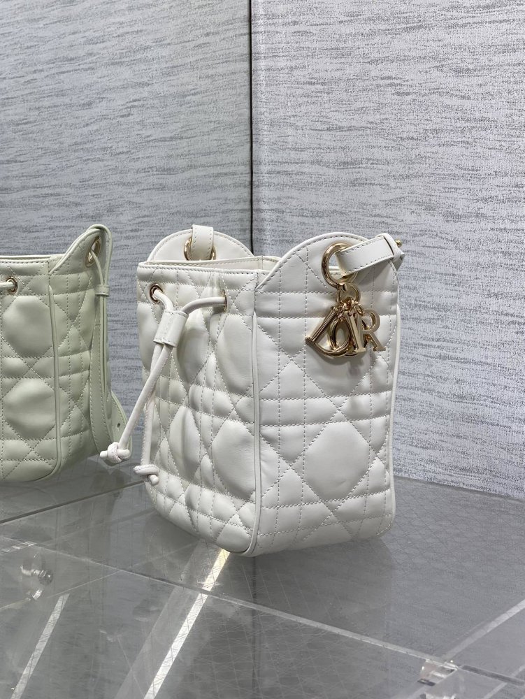 Сумка відро шкіряна Dior Caro 17 см фото 6