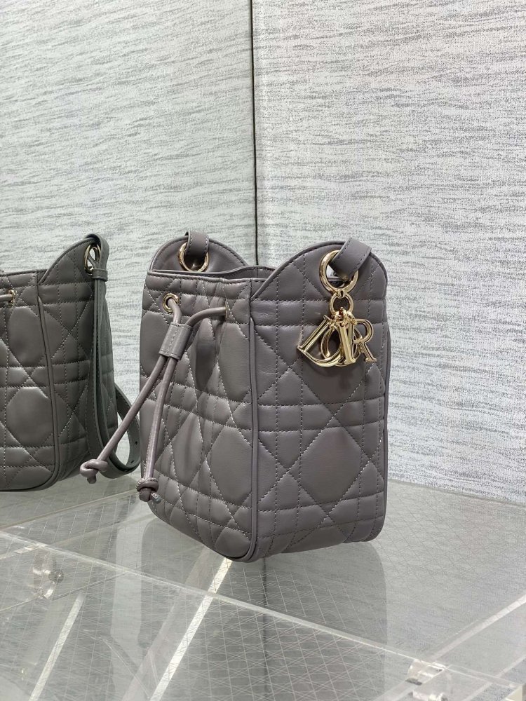 Сумка відро шкіряна Dior Caro 17 см фото 6