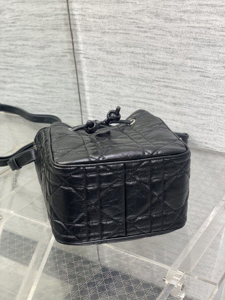 Сумка відро шкіряна Dior Caro 17 см фото 7