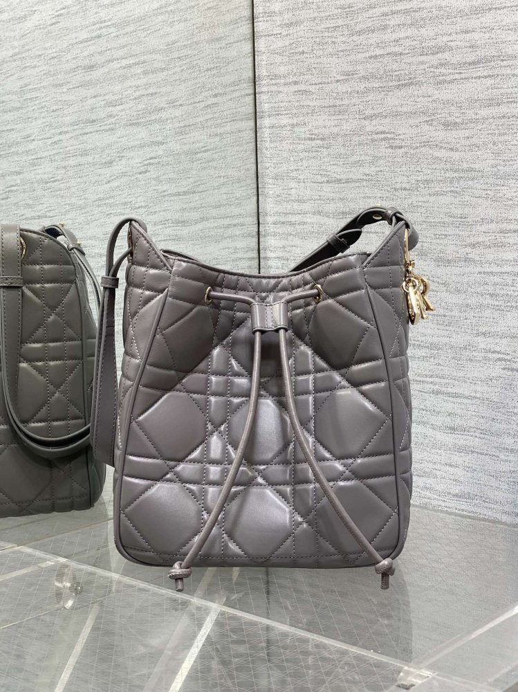 Сумка відро шкіряна Dior Caro 23 см фото 2