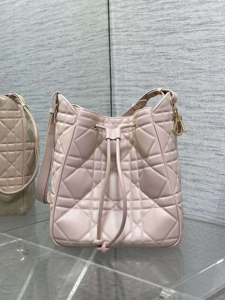 Сумка ведро кожаная Dior Caro 23 см фото 2