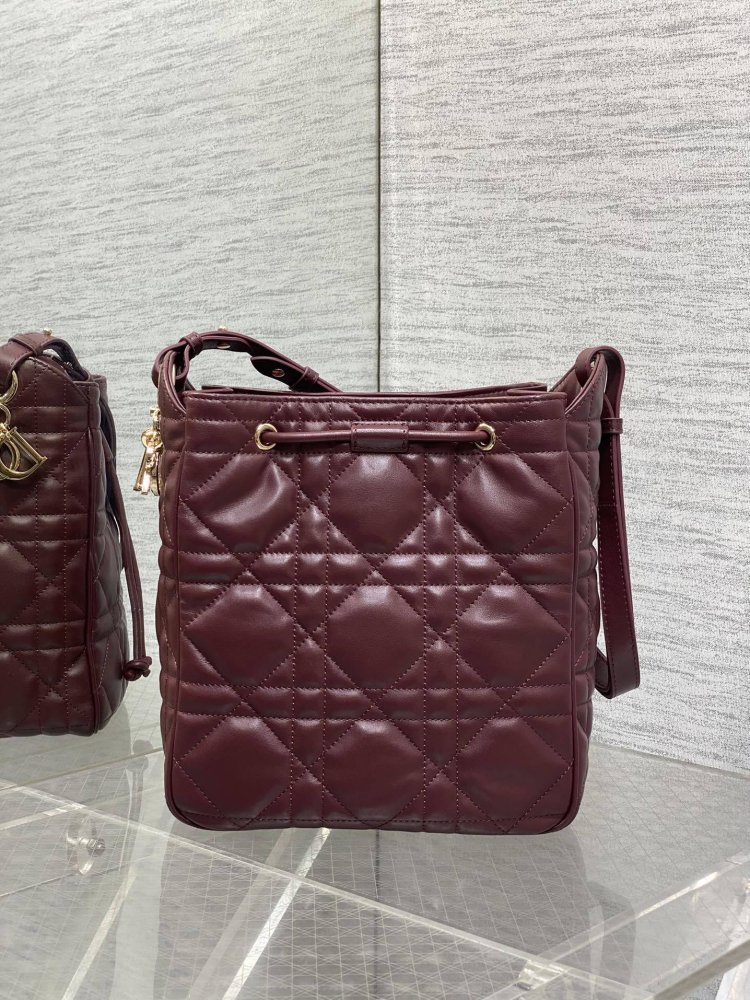 Сумка відро шкіряна Dior Caro 23 см фото 5