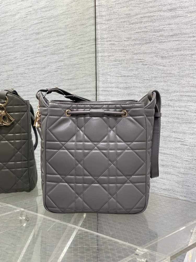 Сумка відро шкіряна Dior Caro 23 см фото 5
