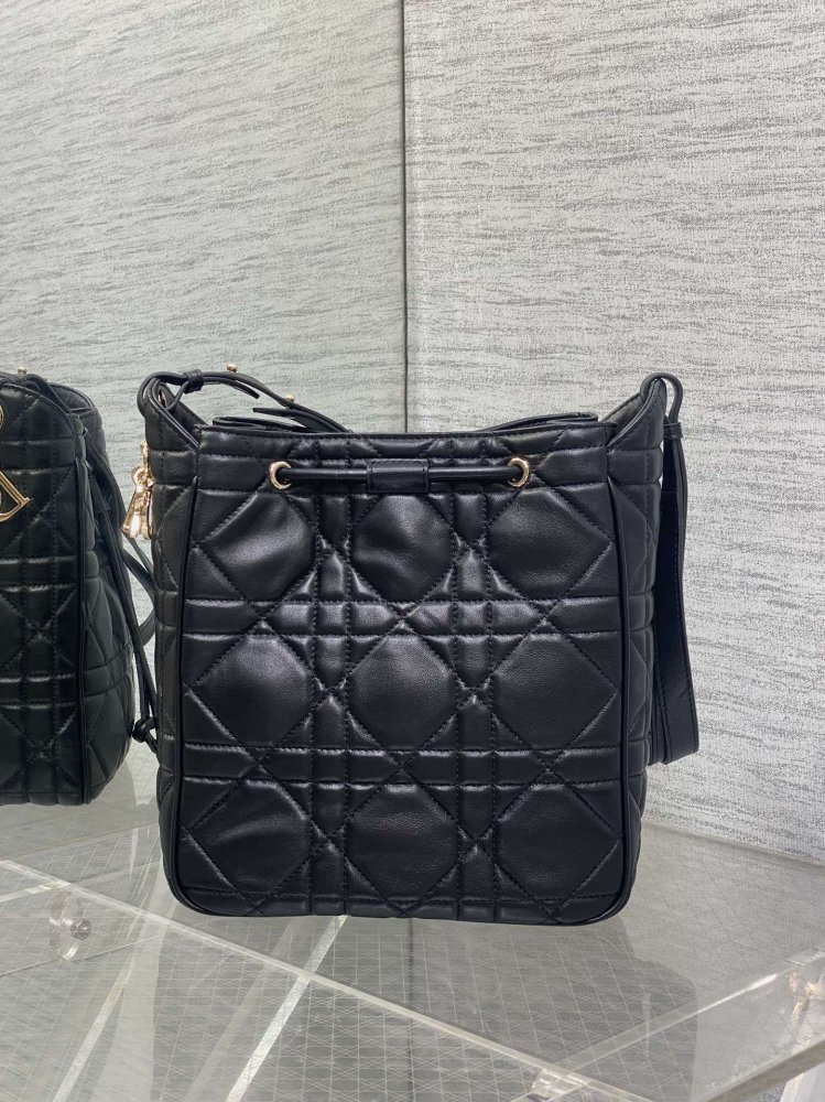 Сумка відро шкіряна Dior Caro 23 см фото 5