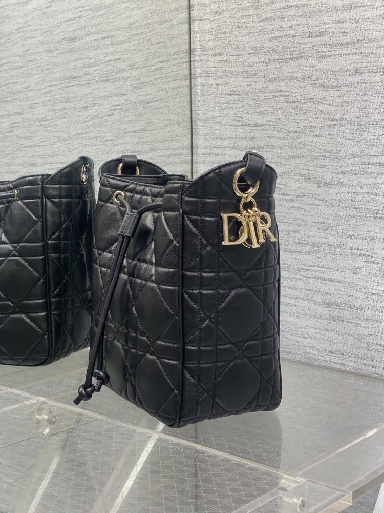 Сумка відро шкіряна Dior Caro 23 см фото 6