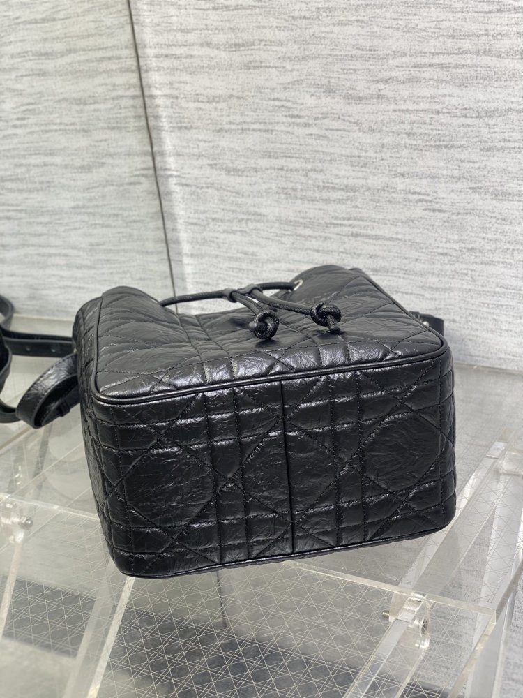 Сумка ведро кожаная Dior Caro 23 см фото 7