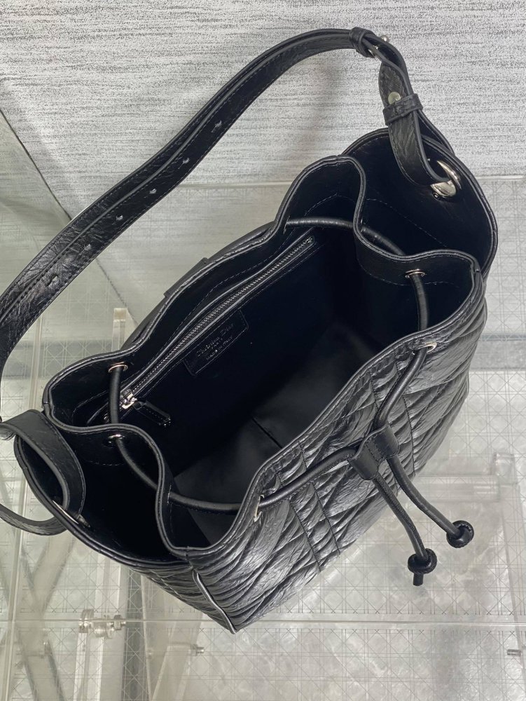 Сумка ведро кожаная Dior Caro 23 см фото 8
