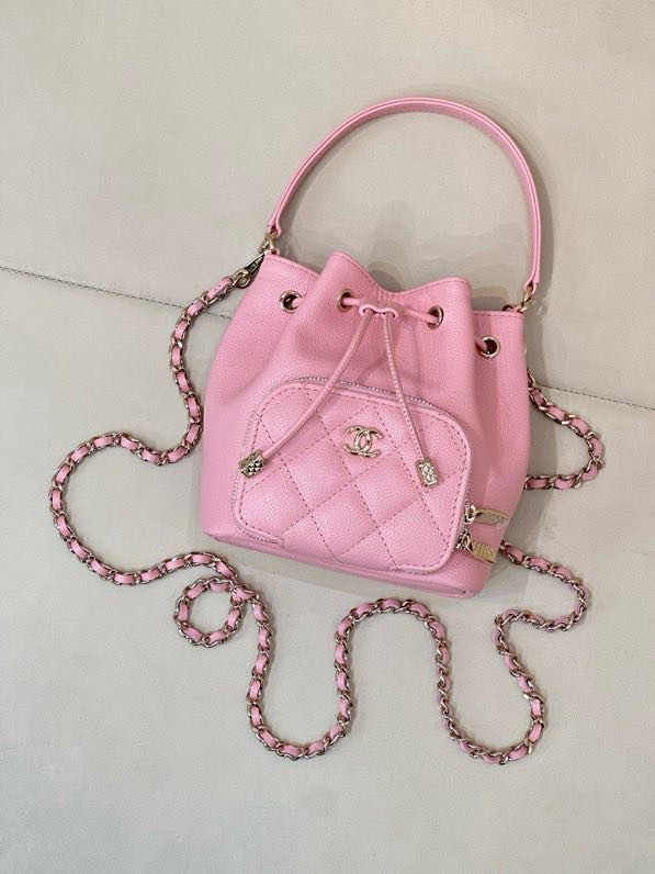 Сумка ведро mini кожаная 25B